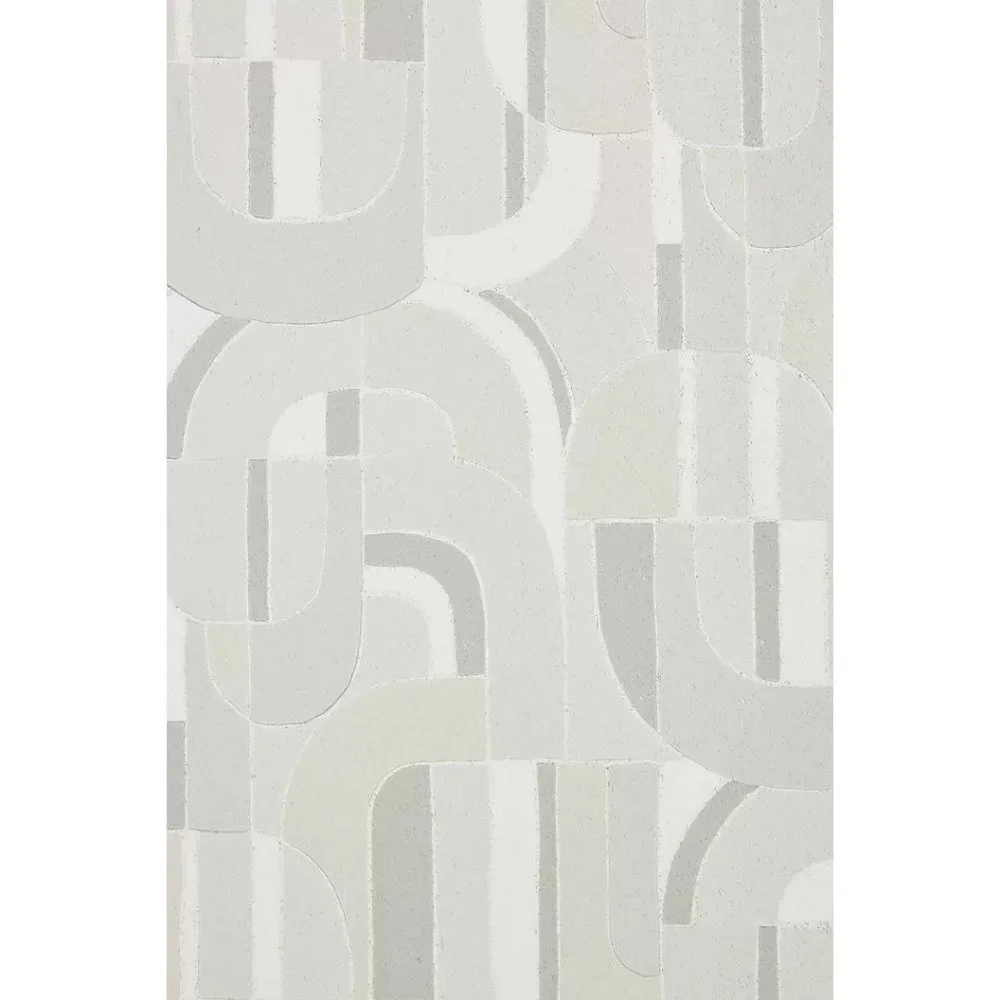 Anthropologie Sculpture Garden York Wallpaper Geometric Gray HC7597